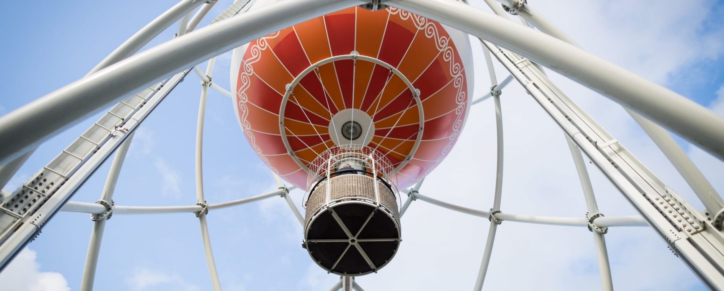 montée en ballon au Centre Terre d'estuaire